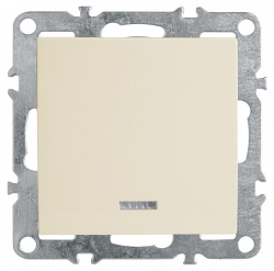 Выключатель одноклавишный с подсветкой без рамки Stekker Эрна 39320 в интернет-магазине "Галерея света"