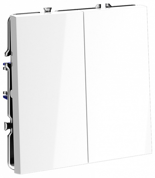 Выключатель двухклавишный без рамки Voltum S70 VLS020601 в интернет-магазине "Галерея света"