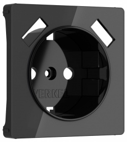 Накладка для розетки с заземлением и 2хUSB Werkel черный акрил W1179548 в интернет-магазине "Галерея света"