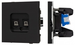 Розетка двойная Ethernet RJ-45 и со шторками, без рамки Arlight SCT-TENDO 054595 в интернет-магазине "Галерея света"