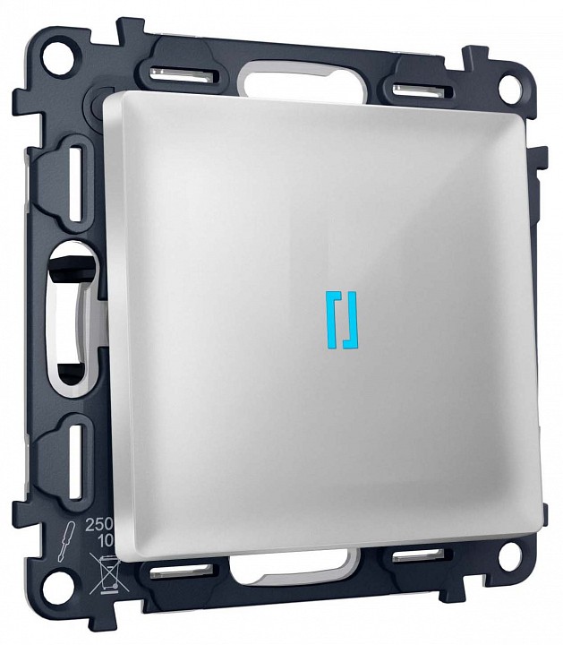 Выключатель самовозвратный одноклавишный с подсветкой, без рамки Ambrella Volt MA MA402060 в интернет-магазине "Галерея света"