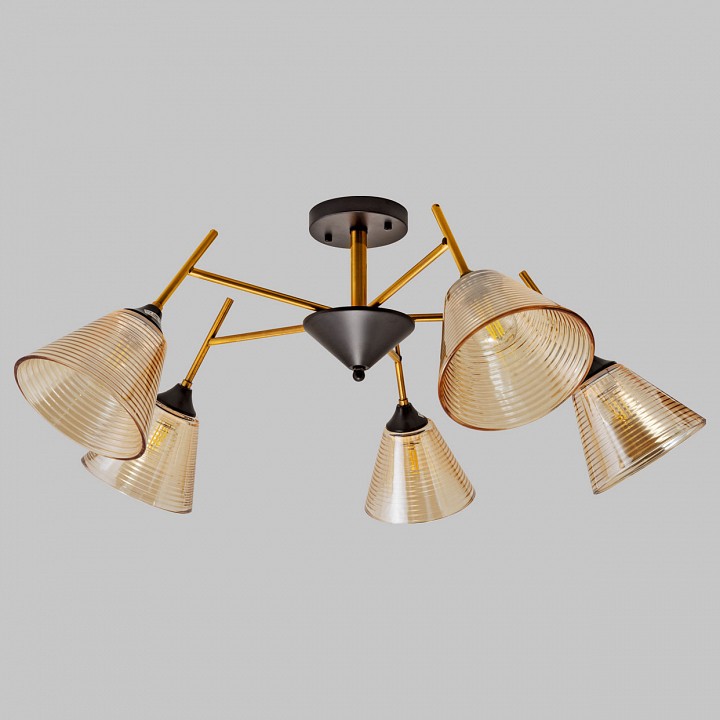 Люстра на штанге Imex MD.4250 MD.4250-5-S-COP+BK в интернет-магазине "Галерея света"