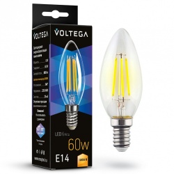 Лампа светодиодная Voltega Candle 6W E14 6Вт 3000K 7198 в интернет-магазине "Галерея света"