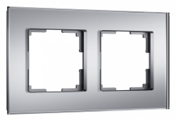 Рамка на 2 поста Werkel Senso (серебряный, стекло soft-touch) W0023106 в интернет-магазине "Галерея света"