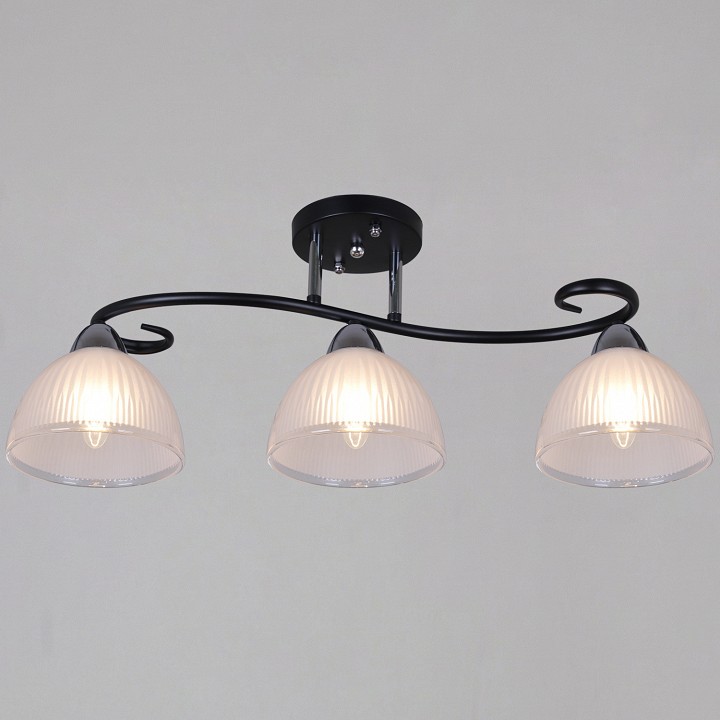 Люстра на штанге  66360-0.3-03 BK+CR в интернет-магазине "Галерея света"