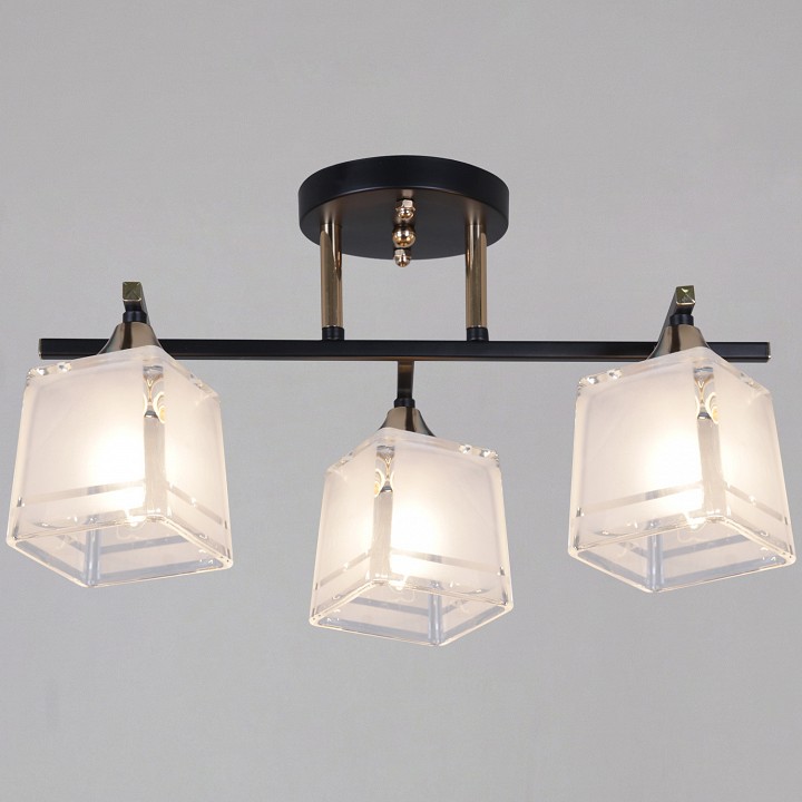 Люстра на штанге  46460-0.3-03 BK+FG в интернет-магазине "Галерея света"