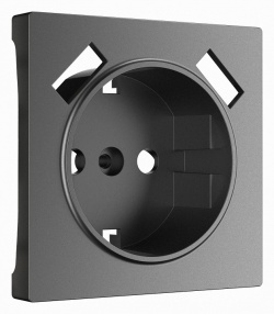 Накладка для розетки с заземлением и 2хUSB Werkel графит матовый W1179564 в интернет-магазине "Галерея света"