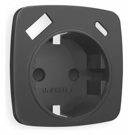 Накладка для розетки с заземлением и со шторками и 2хUSB type A и C Ambrella Volt OMEGA OP9100 в интернет-магазине "Галерея света"