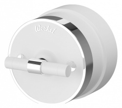 Выключатель двухклавишный с корпусом Werkel Vintage (белый матовый/хром) W5822050 в интернет-магазине "Галерея света"