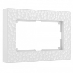 Рамка для двойной розетки Werkel Hammer белый W0082401 в интернет-магазине "Галерея света"