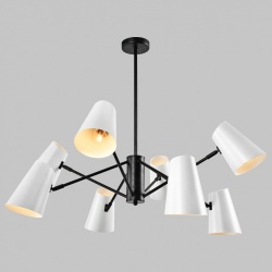 Люстра на штанге Imex MD.23670 MD.23670-8-P-BK в интернет-магазине "Галерея света"