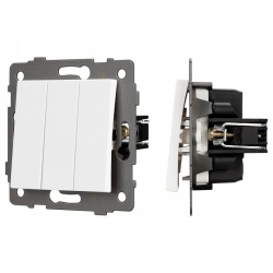 Выключатель трехклавишный без рамки Arlight SWT 049896 в интернет-магазине "Галерея света"