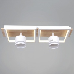 Накладной светильник 19560-0.3-2+2 WH+WOOD в интернет-магазине "Галерея света"