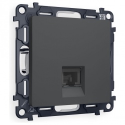 Розетка Ethernet RJ-45 и со шторками, без рамки Ambrella Volt ALFA MA912005 в интернет-магазине "Галерея света"