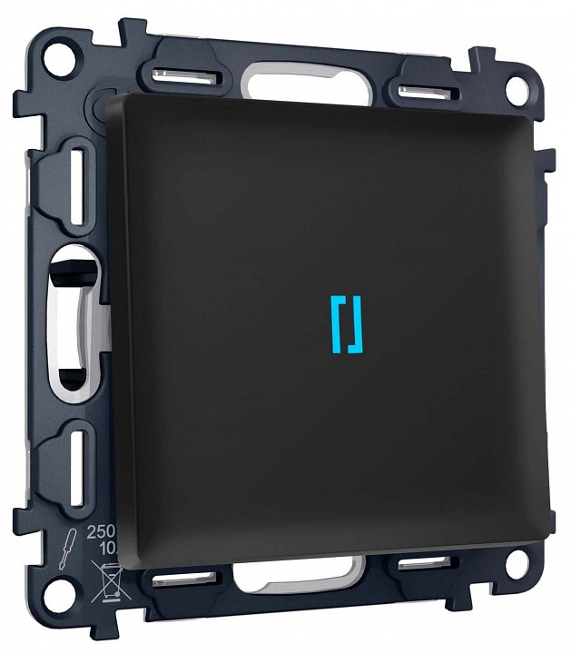 Выключатель самовозвратный одноклавишный с подсветкой, без рамки Ambrella Volt MA MA802060 в интернет-магазине "Галерея света"