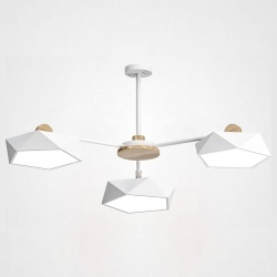 Люстра на штанге Imperiumloft Geometric Белая GEOMETRIC-CH01 в интернет-магазине "Галерея света"