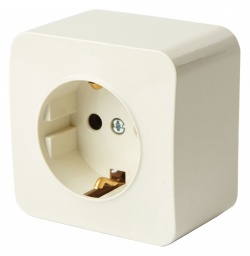 Розетка с заземлением Stekker София 49493 в интернет-магазине "Галерея света"