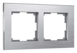 Рамка на 2 поста Werkel Aluminium (алюминий) W0021706 в интернет-магазине "Галерея света"
