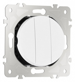 Выключатель трехклавишный без рамки Arte Milano 202 202.30-3.white в интернет-магазине "Галерея света"