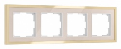 Рамка на 4 поста Werkel Baguette (айвори/латунь) W0042851 в интернет-магазине "Галерея света"