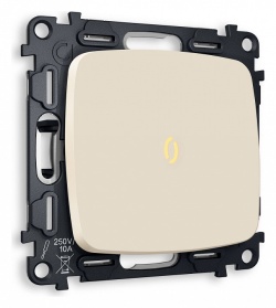 Выключатель проходной одноклавишный с подсветкой без рамки Ambrella Volt OMEGA MO322030 в интернет-магазине "Галерея света"