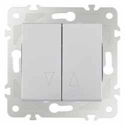 Выключатель для жалюзи без рамки Arte Milano 203 203.38-2.silver в интернет-магазине "Галерея света"