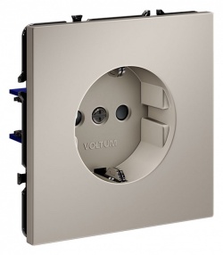 Розетка с заземлением и со шторкой, без рамки Voltum S70 VLS040203 в интернет-магазине "Галерея света"