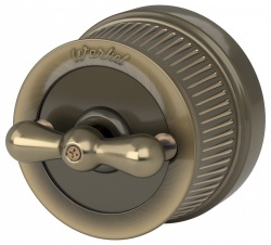 Выключатель одноклавишный без рамки Werkel Ретро (бронза) W5712012 в интернет-магазине "Галерея света"