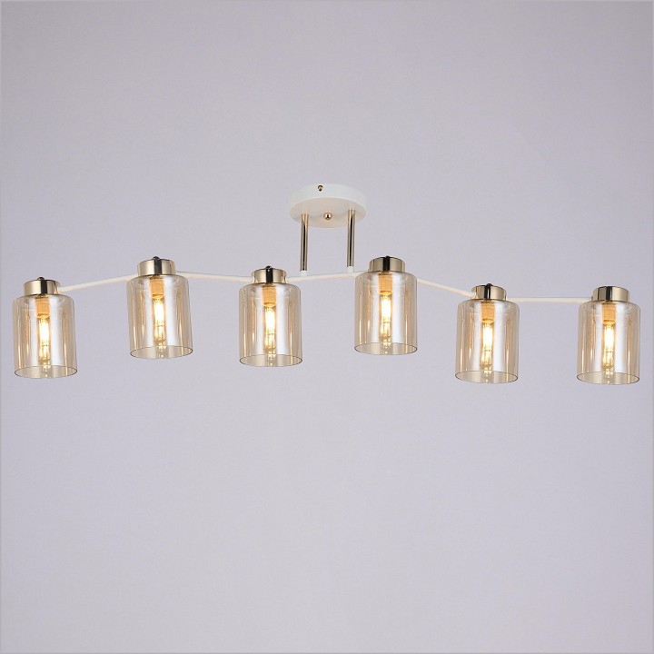 Светильник на штанге ILLUMICO  IL6111-6COU-79 WH GD Qui в интернет-магазине "Галерея света"