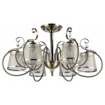 Люстра на штанге Freya Simone FR2020-PL-06-BZ в интернет-магазине "Галерея света"