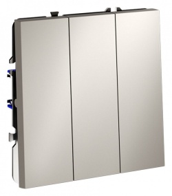 Выключатель трехклавишный без рамки Voltum S70 VLS030103 в интернет-магазине "Галерея света"