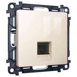 Розетка Ethernet RJ-45 и со шторками, без рамки Ambrella Volt ALFA MA312005 в интернет-магазине "Галерея света"