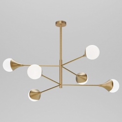 Люстра на штанге Eurosvet Calyx 60168/6 латунь в интернет-магазине "Галерея света"
