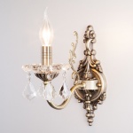 Бра Eurosvet Elisha 3281/1 античная бронза/прозрачный хрусталь Strotskis в интернет-магазине "Галерея света"