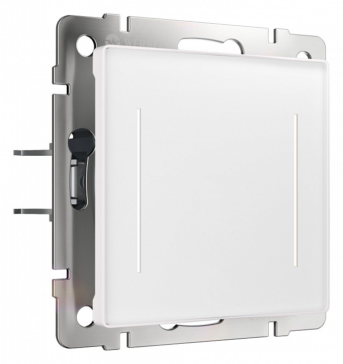 Выключатель сенсорый двухклавишный с подсветкой и функцией Wi-Fi, без рамки Werkel белый W4523001 в интернет-магазине "Галерея света"