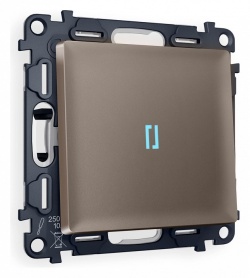 Выключатель проходной одноклавишный с подсветкой Ambrella Volt ALFA MA632040 в интернет-магазине "Галерея света"