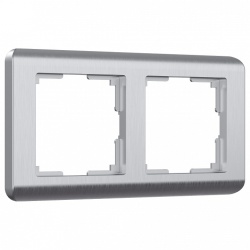 Рамка на 2 поста Werkel Stream (серебряный) W0022106 в интернет-магазине "Галерея света"