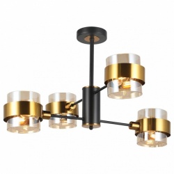 Люстра на штанге Imex MD.51891 MD.51891-4-S-BK+GBR в интернет-магазине "Галерея света"