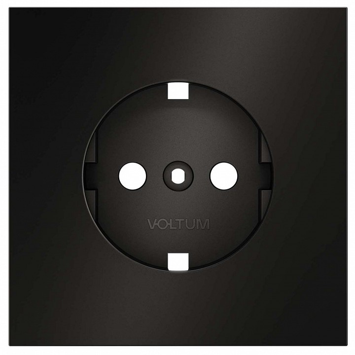 Накладка для розетки с заземлением Voltum S70 METAL VLSM000612 в интернет-магазине "Галерея света"
