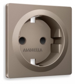 Накладка для розетки с заземлением и со шторками Ambrella Volt ALFA AP6370 в интернет-магазине "Галерея света"