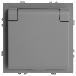 Розетка с заземлением и со шторкой, с крышкой Stekker Эмили 49956 в интернет-магазине "Галерея света"