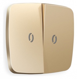 Клавиши для выключателя двухклавишного c подсветкой Ambrella Volt OMEGA OP6040 в интернет-магазине "Галерея света"