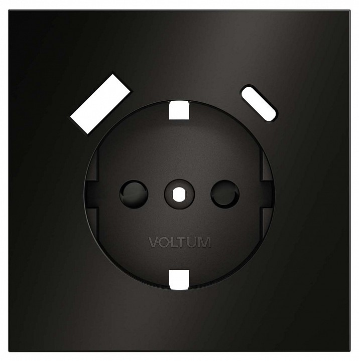 Накладка для розетки с заземлением и со шторками и 2хUSB type A и C Voltum S70 METAL VLSM001012 в интернет-магазине "Галерея света"