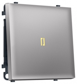 Выключатель самовозвратный одноклавишный с подсветкой, без рамки Ambrella Volt MS MS502050 в интернет-магазине "Галерея света"