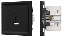 Розетка 2хUSB type A и C без рамки Arlight SCT-TENDO 054536 в интернет-магазине "Галерея света"