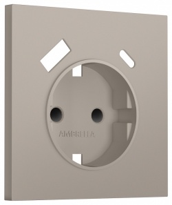 Накладка для розетки с заземлением и со шторками и 2хUSB type A и C Ambrella Volt SIGMA SP3700 в интернет-магазине "Галерея света"