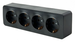 Розетка четверная с заземлением Stekker София 49506 в интернет-магазине "Галерея света"