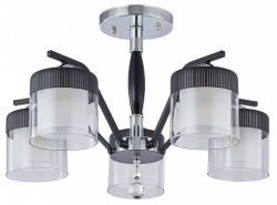 Люстра на штанге Arte Milano Napoli-2646 332646/5 CR+BK в интернет-магазине "Галерея света"