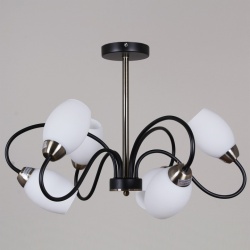Люстра на штанге 01270-1 01270-0.3-06B BK+AB в интернет-магазине "Галерея света"
