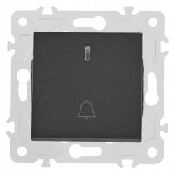 Кнопка звонка для жалюзи с подсветкой без рамки Arte Milano 203 203.37-1.black в интернет-магазине "Галерея света"